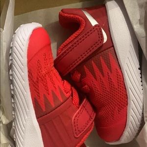 Red Nike runners size 2c